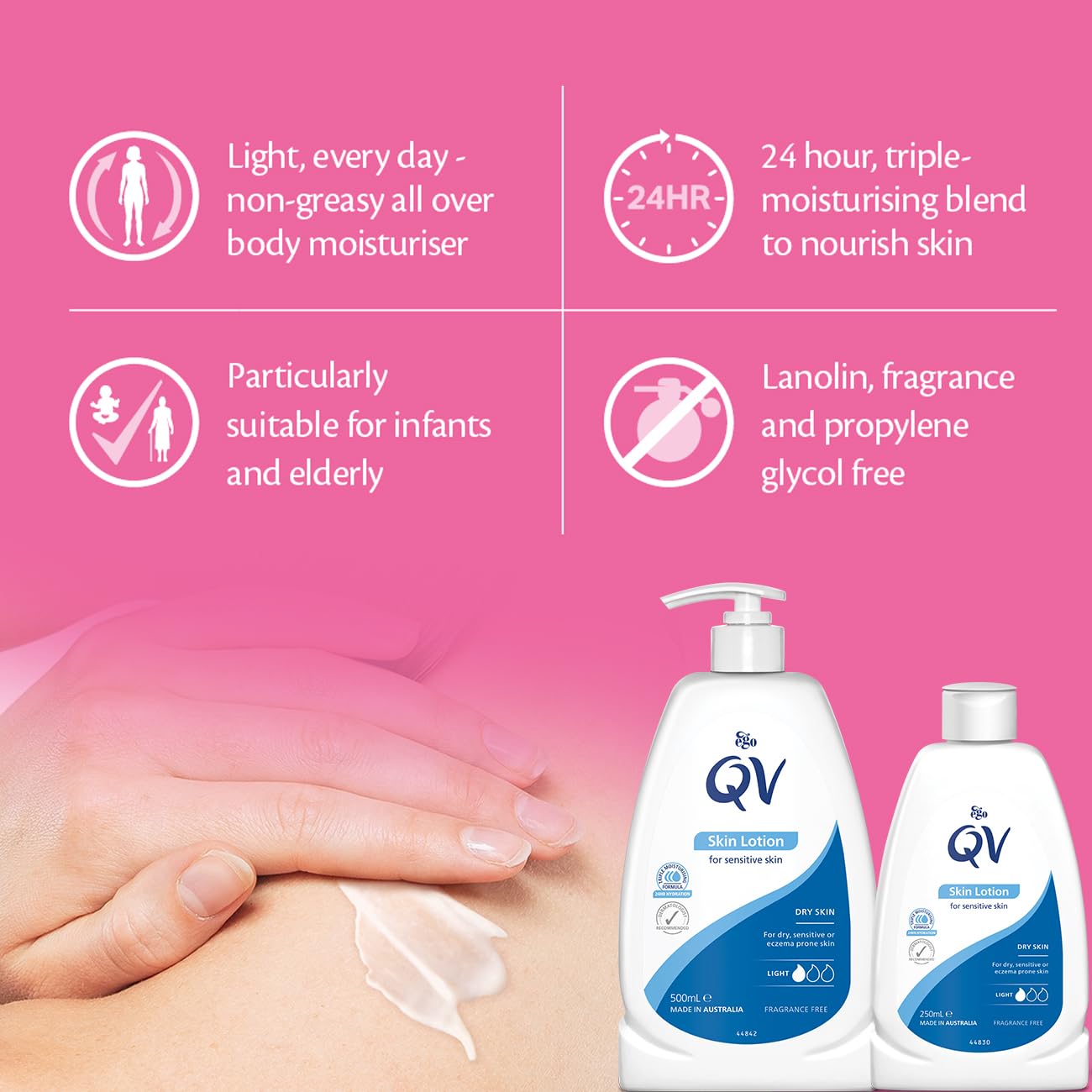 QV Skin Lotion 500ml Moisturizing for Dry Sensitive Skin - Image 2