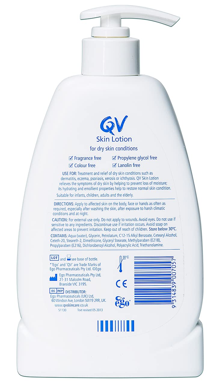 QV Skin Lotion 500ml Moisturizing for Dry Sensitive Skin - Image 3