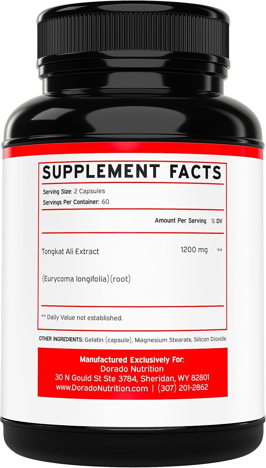 Men's Longjack Tongkat Ali Extract Capsules 1200mg Per Serving 120 Count USA Made Non-GMO - Image 2