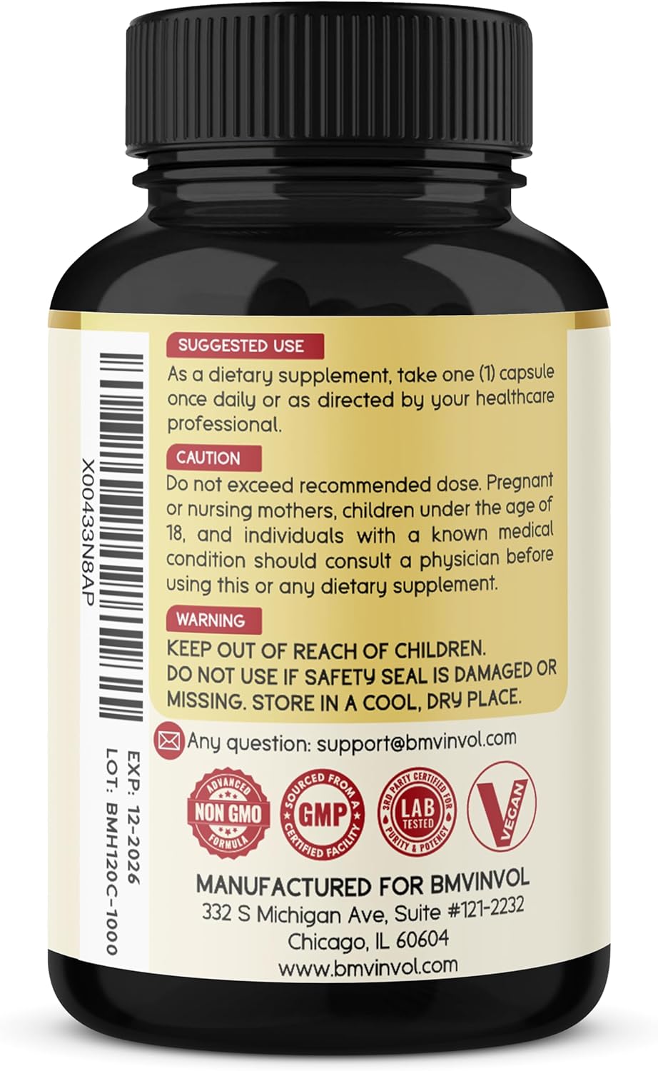 BMVINVOL 120 Capsule Bottle Horny Goat Weed Blend with Maca, Ginseng, Ashwagandha for Enhanced Vitality - Image 9