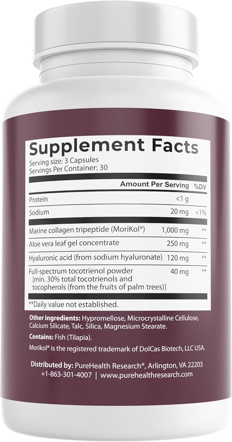 Marine Collagen and Hyaluronic Acid Supplement Pills 90 Count for Hair Skin Nails - Image 7