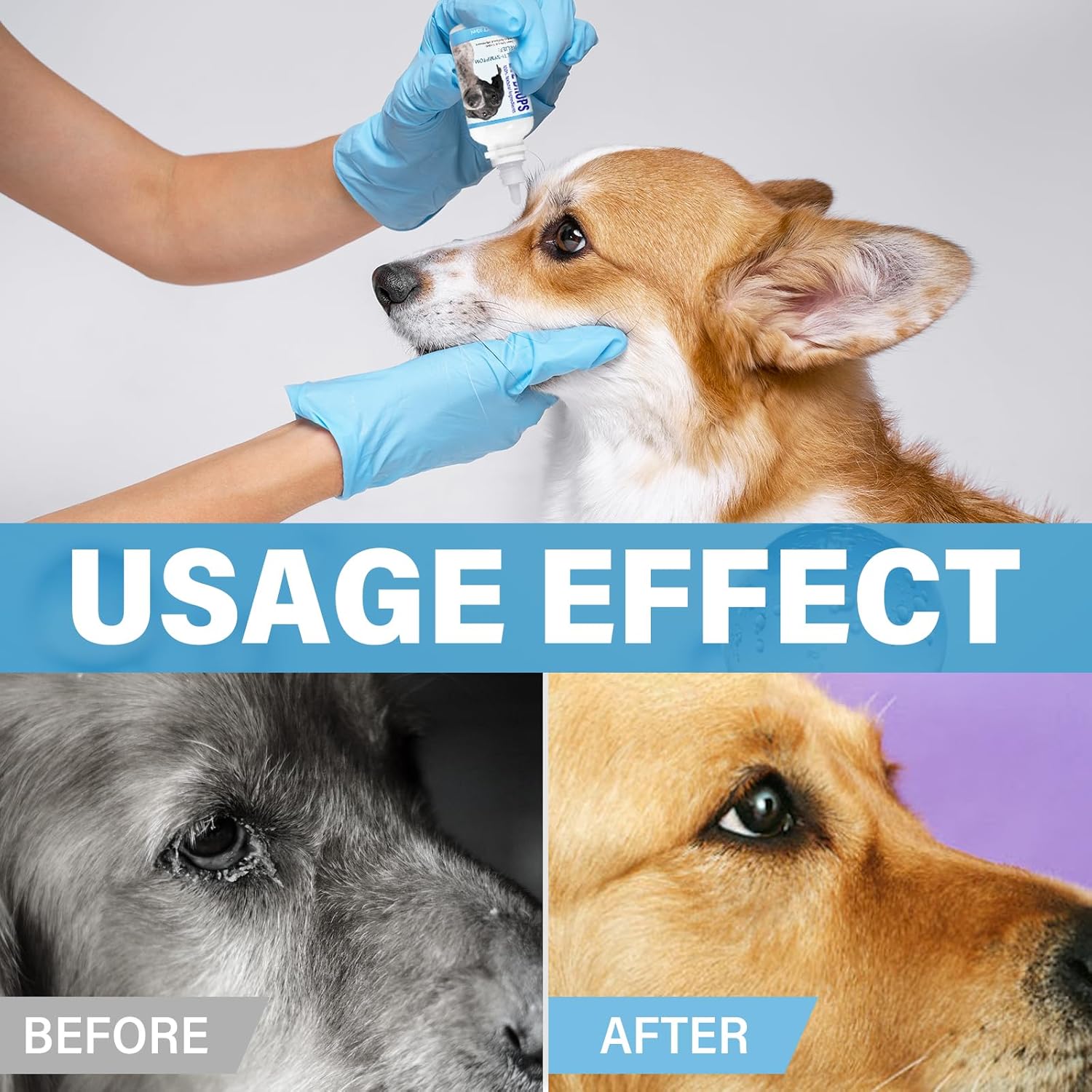 Dog Eye Drops, Pet Eye Drops for Dogs and Cats to Relieve Dry Eyes, Red Eyes and Itchy Eyes, Long Lasting Hydration, Gentle for Pets - Image 4