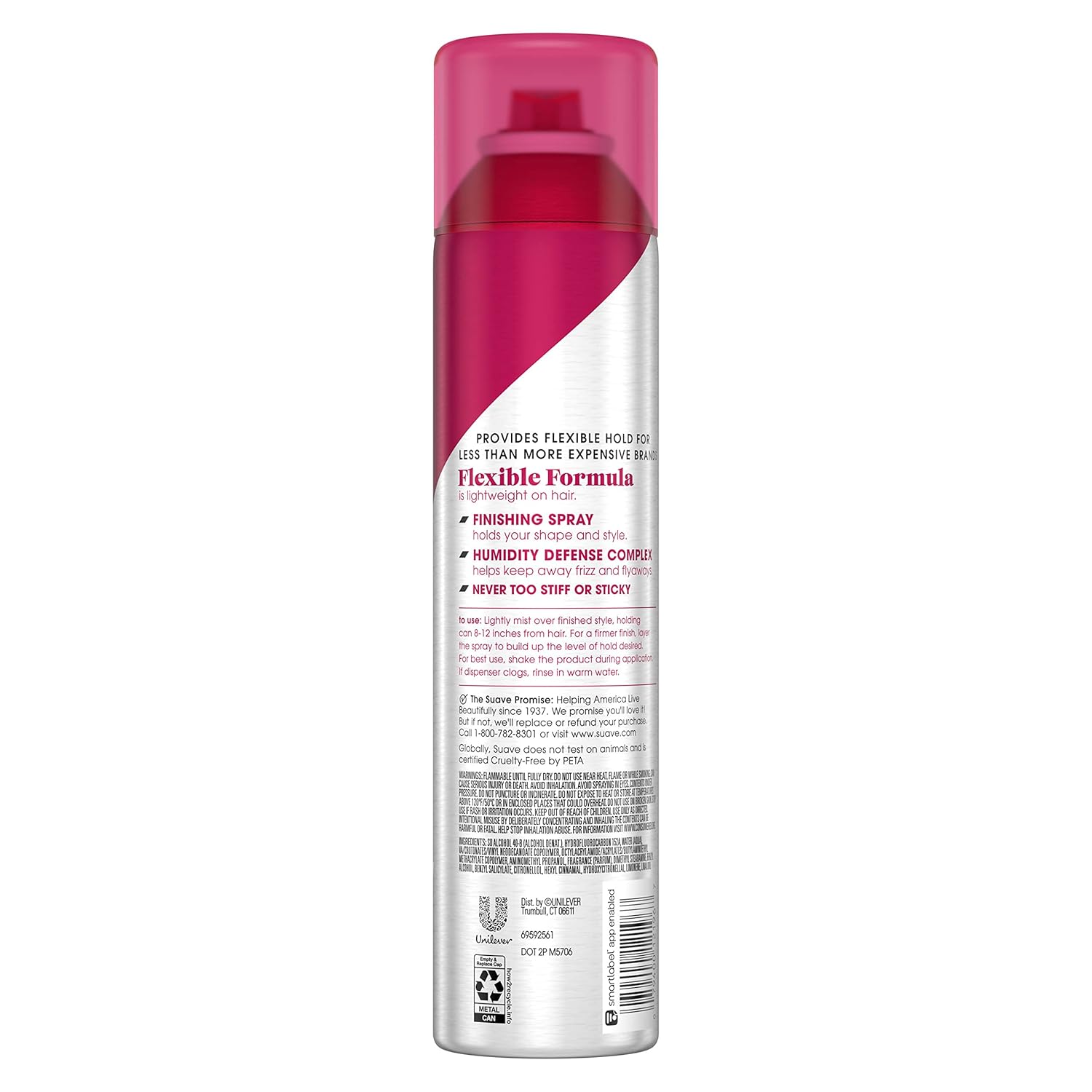 Suave Flexible Hold Anti-Frizz Humidity Hairspray for Women and Men 9.4 Oz Pack of 2 - Image 2