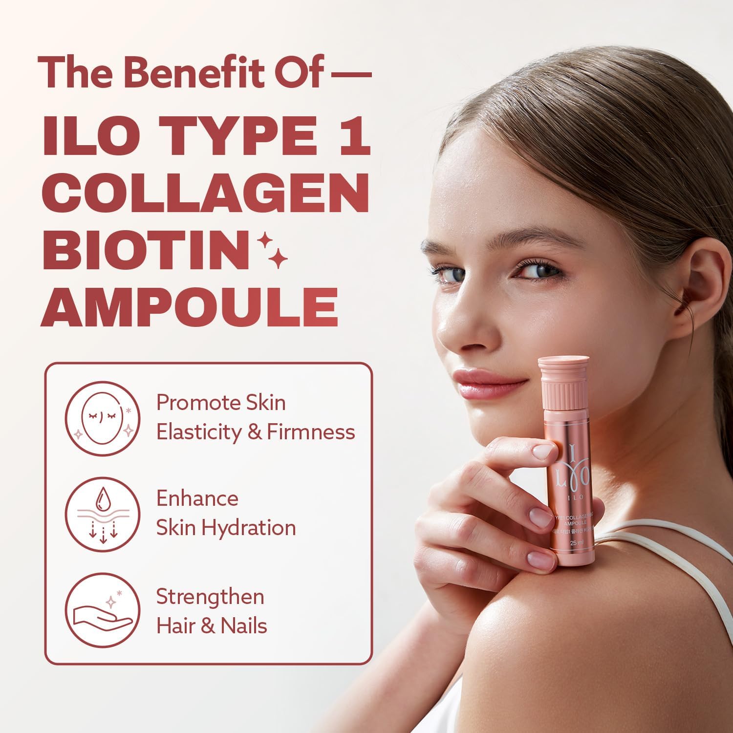 ILO 3000mg Type 1 Marine Liquid Collagen Drink for Skin Glow, Orange Flavor, 8 Bottles - Image 3