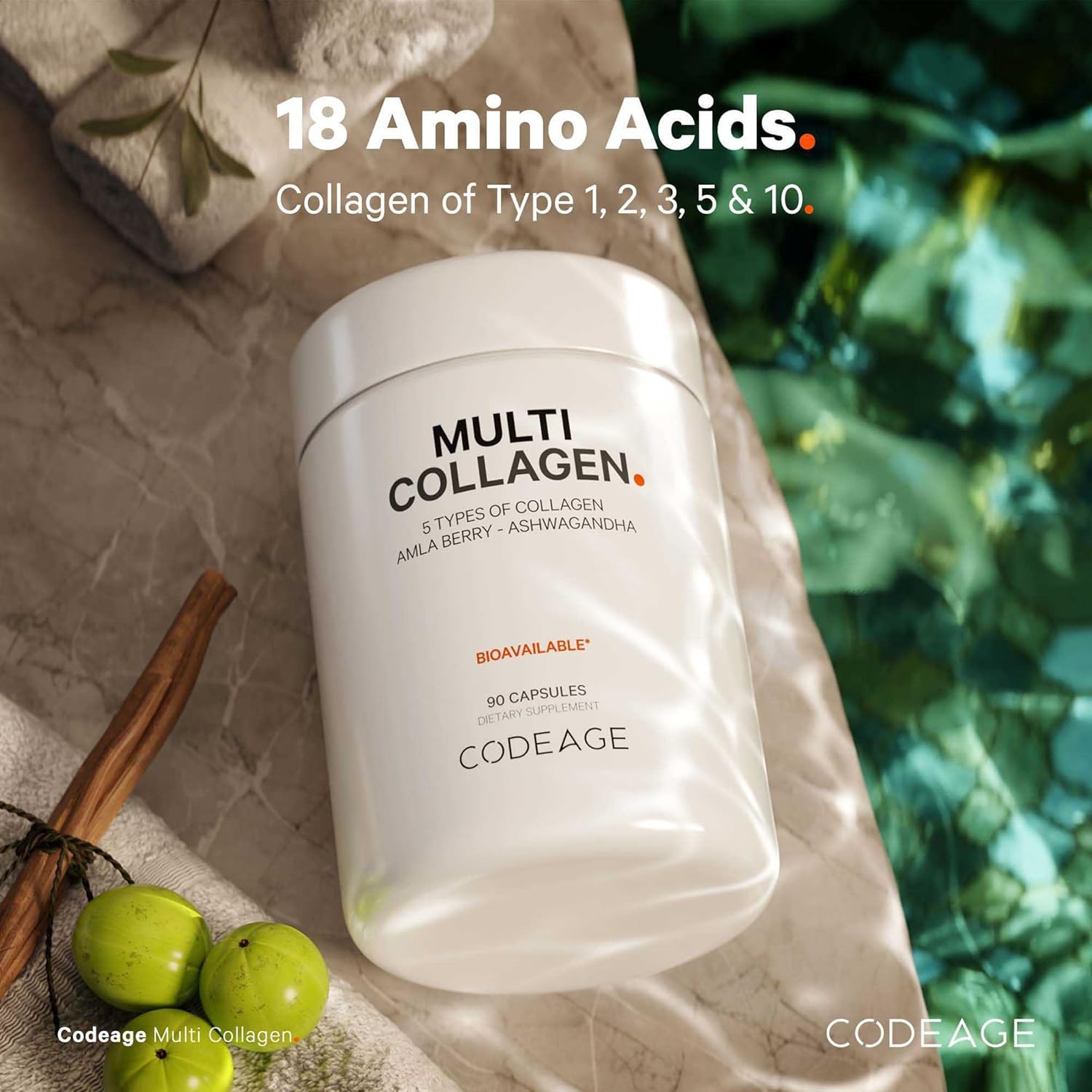 Codeage 5-Type Multi Collagen Peptides Protein Capsules with Ashwagandha and Amla Berry - 90 Count - Image 5