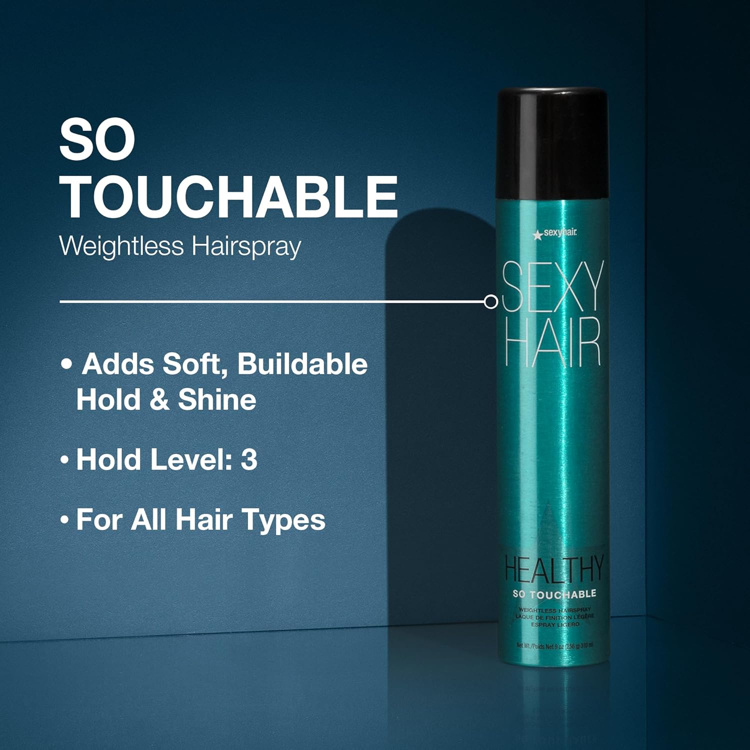 SexyHair Healthy So Touchable Weightless Hairspray Light Hold Shine All Hair Types - Image 5