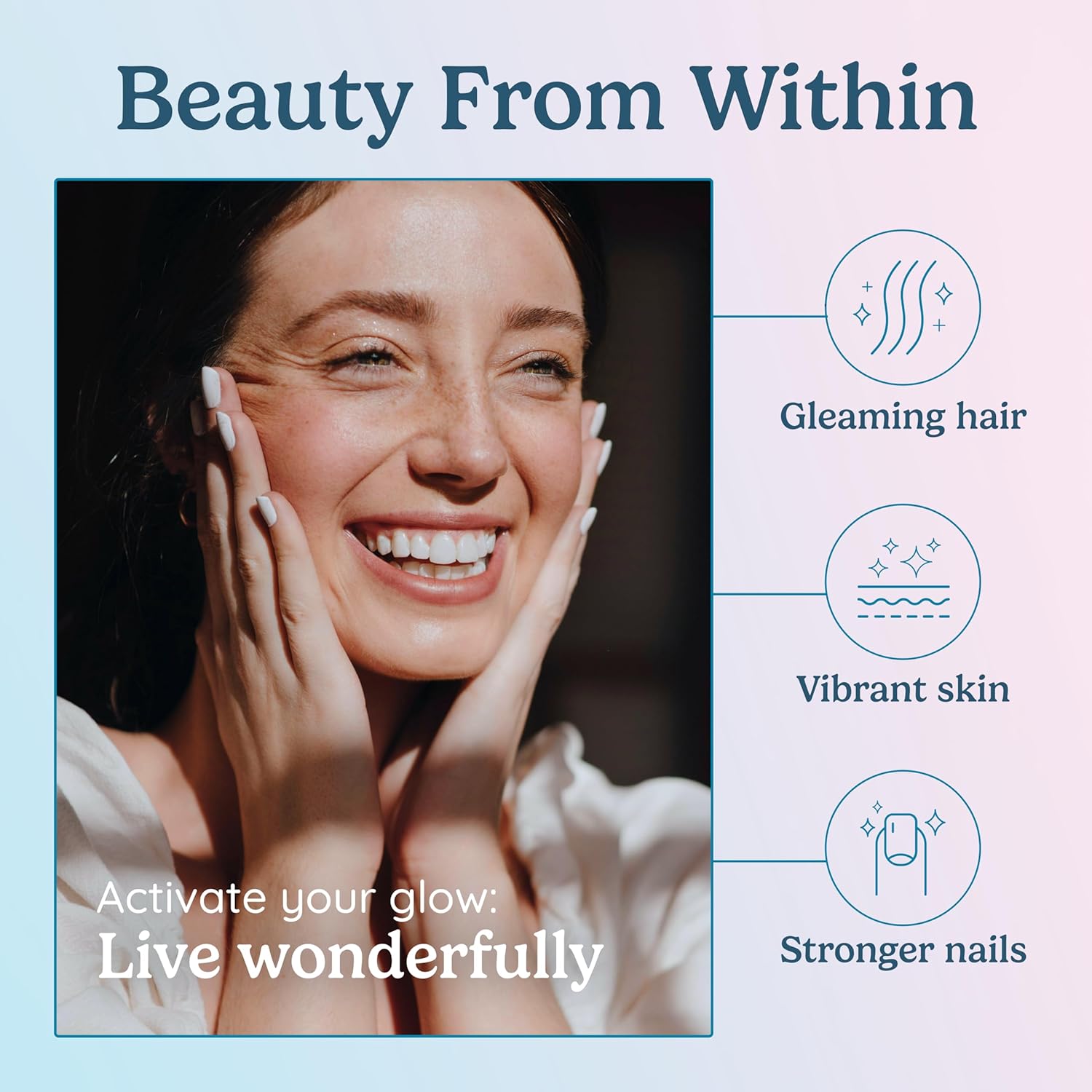 Bovine Colostrum Hair Skin Nails Vitamins with Collagen Hyaluronic Acid Biotin Zinc Lactoferrin 30 Servings Capsule - Image 5