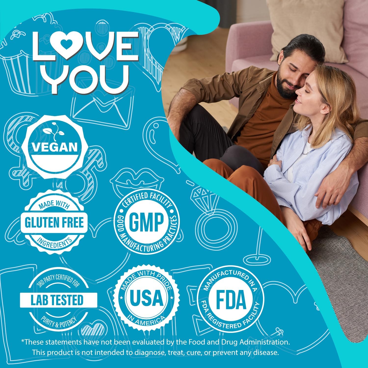 Love You Premium Collagen Capsules I II III V X 120 Capsules Hair Skin Nails Joints Gut Support - Image 4