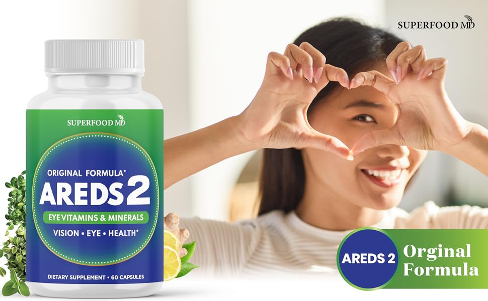AREDS 2 Eye Vitamin Mineral Supplement Lutein Vitamin C Zeaxanthin Zinc Vitamin E Copper