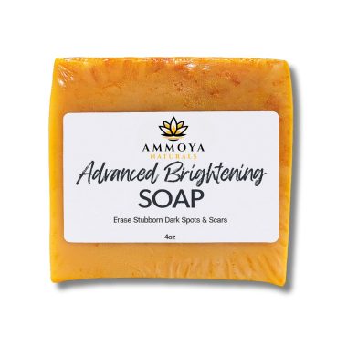 Ammoya Naturals Advanced Brightening Soap 4 oz Goat Milk Face & Body Cleanser for Even Tone