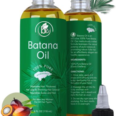 100% Pure Raw Batana Oil for Hair Growth, Thickening, and Strengthening, 4 fl oz, Paraben-Free