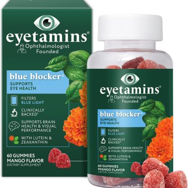 Blue Blocker Eye Health 60 Lutein Gummies Vegan Non-GMO Ophthalmologist-Developed Vision Support