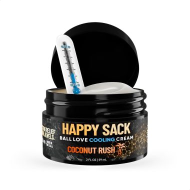 Derm Dude Happy Sack Ball Deodorant & Anti-Chafing Cream for Men | Coconut Rush Scent | Cooling Groin & Private Parts Lotion for Odor Control | Aluminum-Free DeoPlex Formula – 2oz