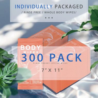 FUMMI 300-Count Large Individually Wrapped No-Rinse Moisturizing Adult Body Wipes