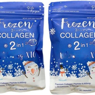 2 Pack Frozen Collagen Glutathione Supplement 2 in 1 for Radiant Anti-Aging Glow