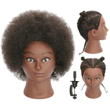 100% Human Hair Mannequin Head 24 inch for Cosmetology Braiding Styling and Cutting