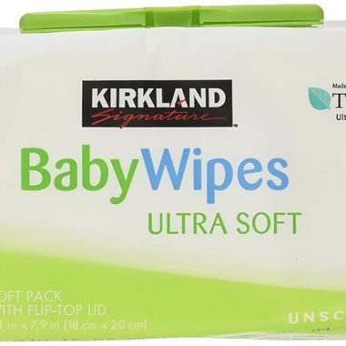 Kirkland Signature Ultra Soft Unscented Baby Wipes 100 Count for Sensitive Skin Gently Cleanses and Moisturizes