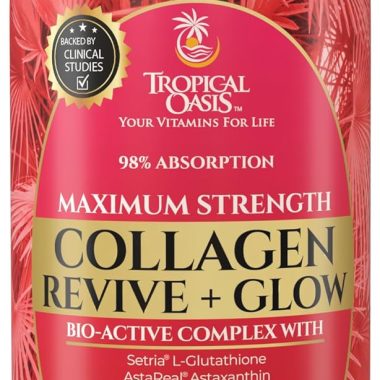 Liquid Collagen Glow 5000mg VERISOL Peptides with Biotin for Hair Nails and Skin 32 Servings