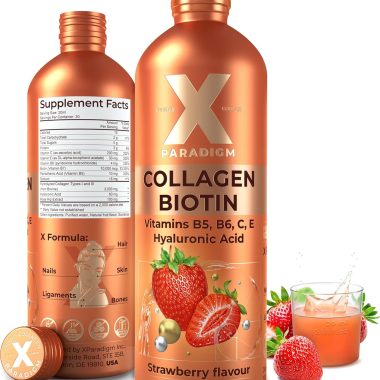 Advanced Liquid Collagen Peptides with Biotin 10000mcg and Hyaluronic Acid for Hair, Skin, and Nails
