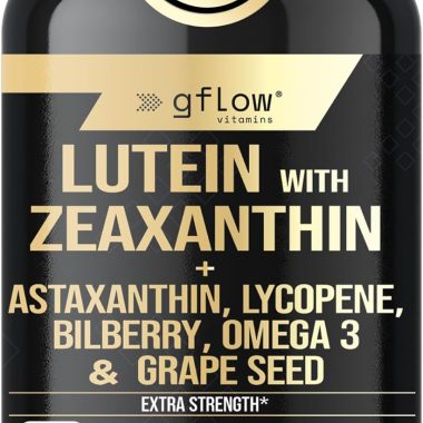 Advanced Eye Support Supplement with Lutein Zeaxanthin Astaxanthin Omega 3 60 Count
