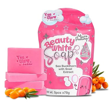 You Glow Babe Beauty White Soap Bars 5 Pack 70g Each Sea Buckthorn Snail Extract
