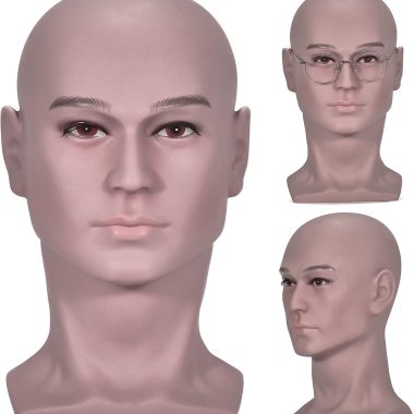 ZMS Professional Training Bald Manikin Head Stand Male Model High 33cm