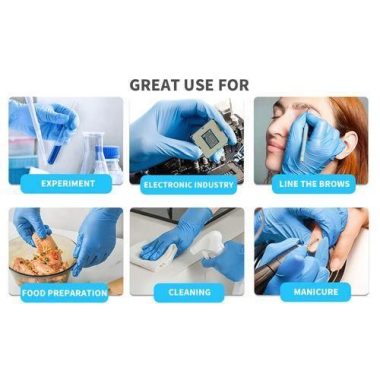 Private: 100PCS Blue Disposable Nitrile All Purpose Safe Working Gloves