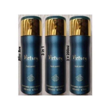 Private: World Deodorant Victory Body Spray 200ml 3pcs
